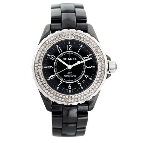 womens watches chanel|Chanel black watch with diamonds.